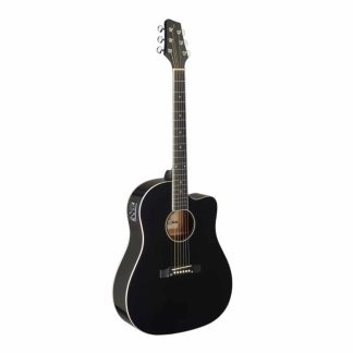 STAGG SA35 DSCE BK Dreadnought gitarr