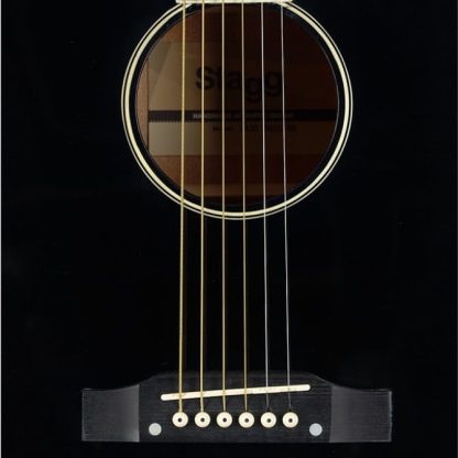 STAGG SA35 DSCE BK Dreadnought gitarr