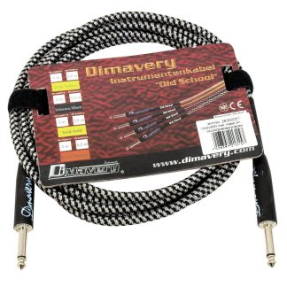 Dimavery instrumentkabel svart och silver